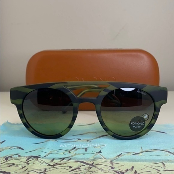 NEW Komono Sunglasses Dreyfuss Green Safari - Picture 3 of 15